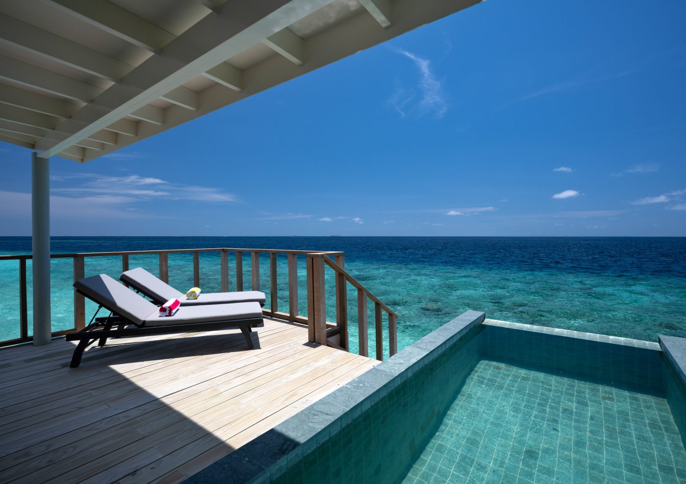 SunNest Water Pool Villa deck and pool